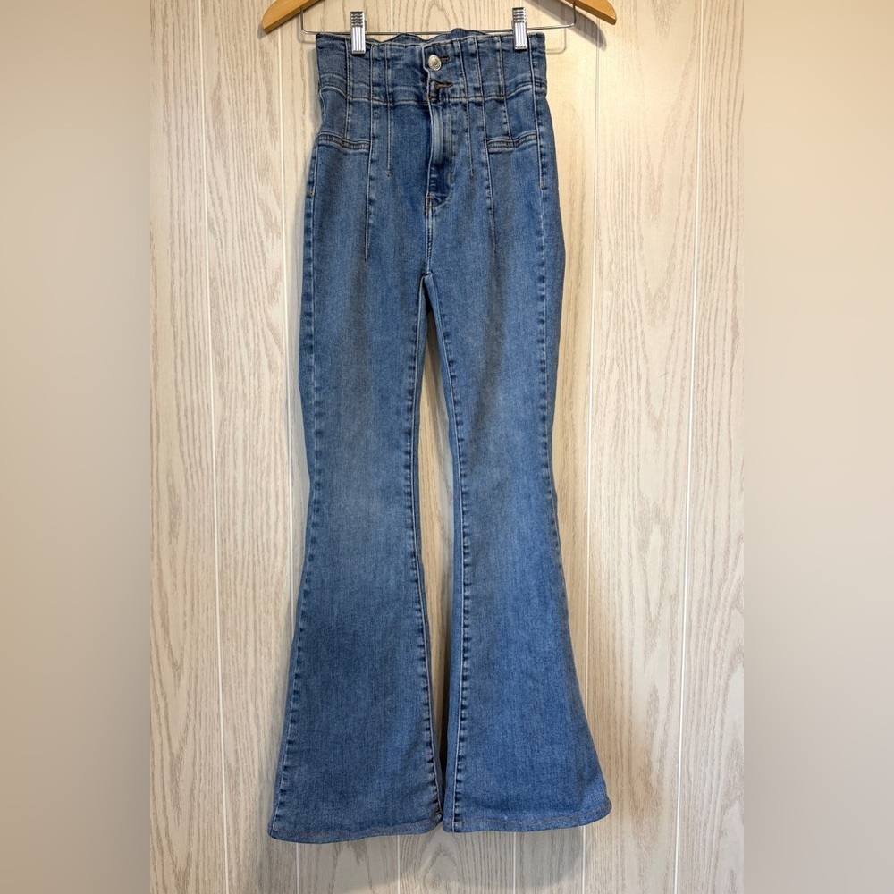 Free People We The Free “Twenty-Five” High Rise Paperbag Waist Jeans Size 25